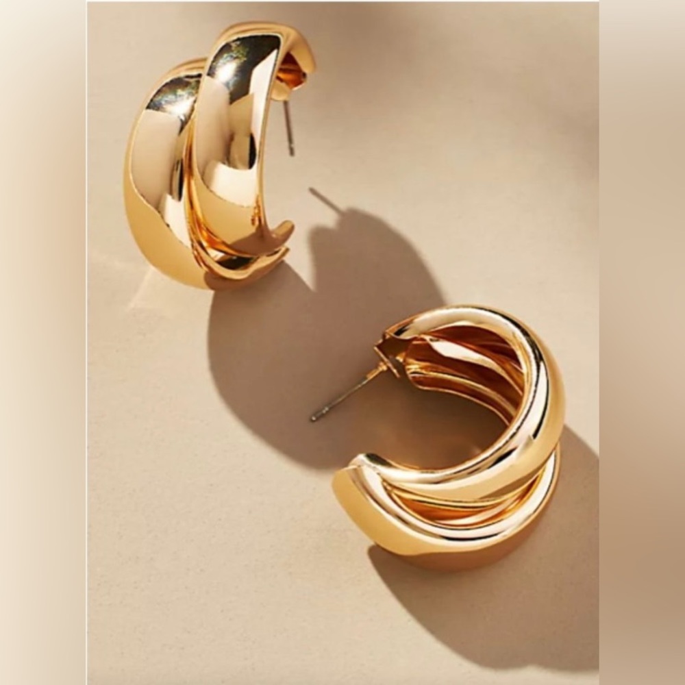 Double-Loop Hoop Earrings